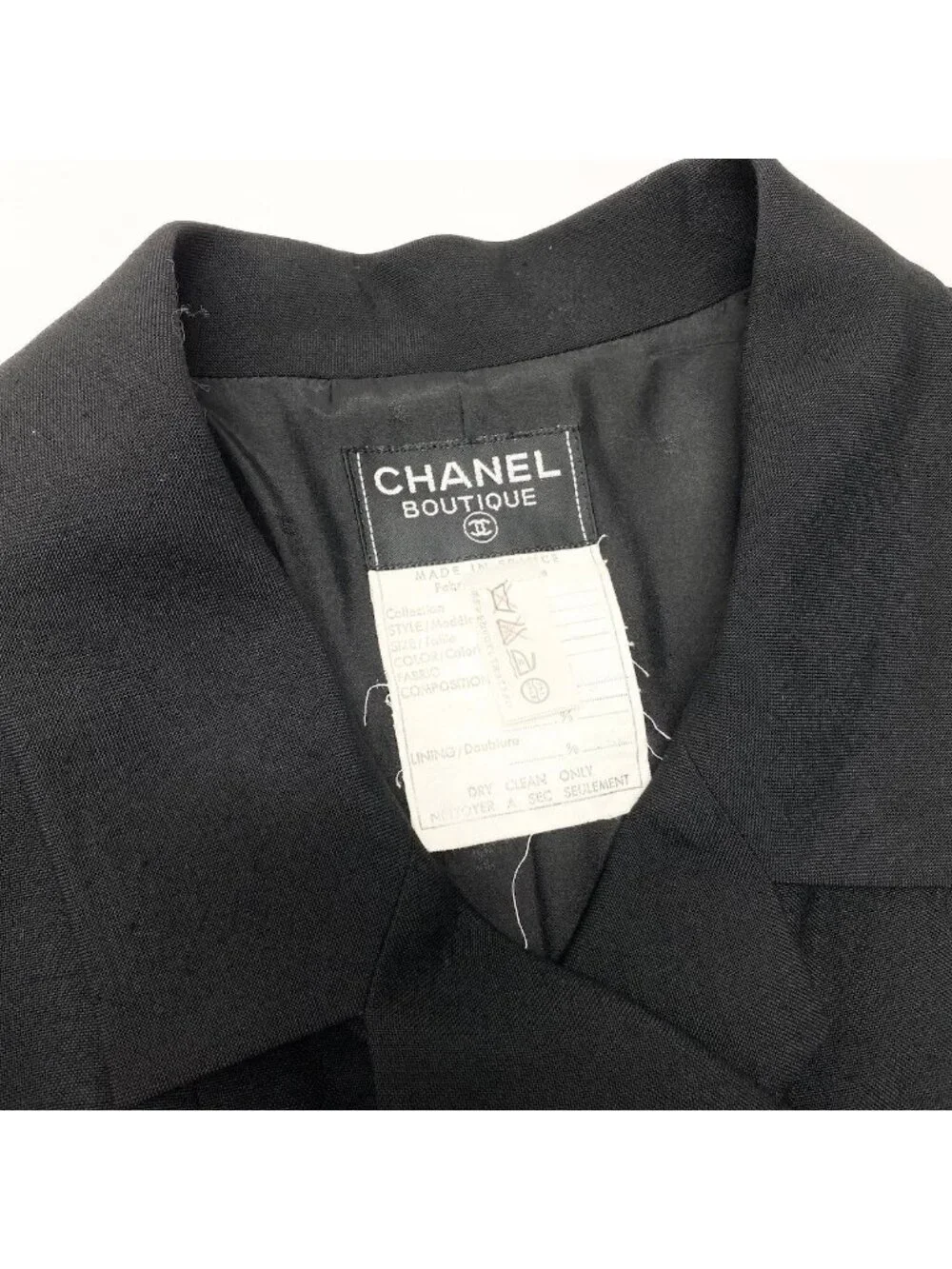 Chanel Vintage Gold Button CC Logo Short Sleeve Dress